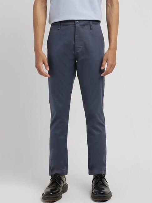 levi's 512 blue slim fit trousers