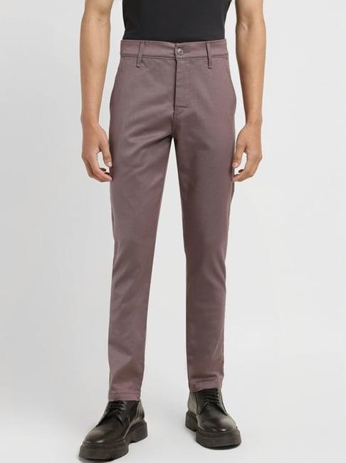 levi's 512 brown slim fit trousers