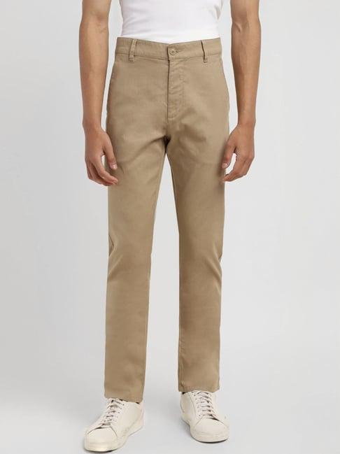 levi's 513 khaki slim fit trousers