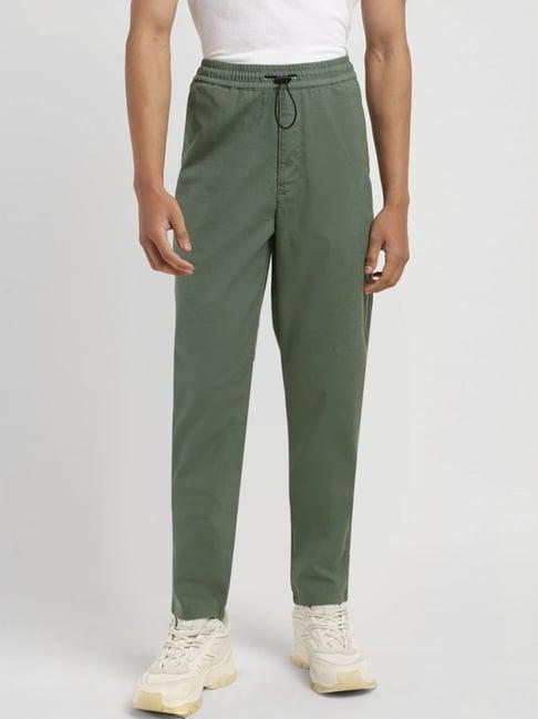 levi's green regular fit trousers