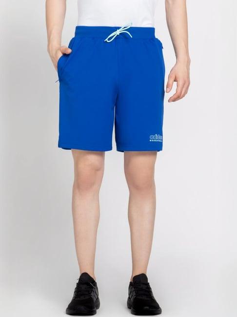 adidas blue regular fit texture sports shorts