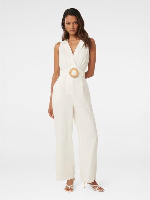 forever new paulina petite collar detail jumpsuit with belt