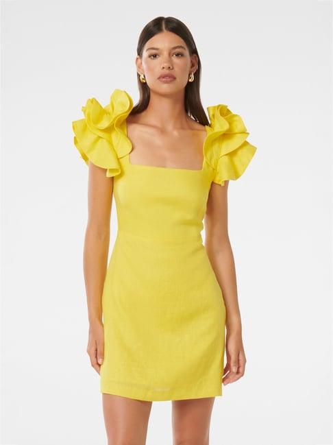 forever new mackenzie ruffle sleeve a line dress