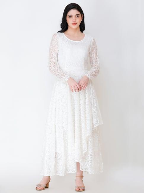 scorpius white lace maxi dress