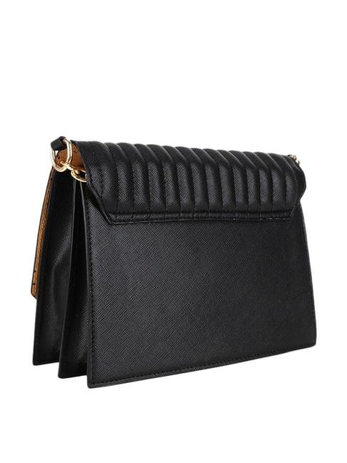 carlton london black textured small handbag