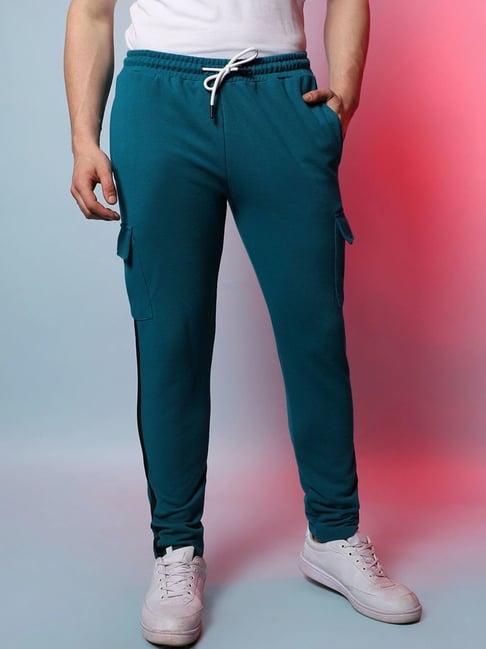 campus sutra blue regular fit joggers