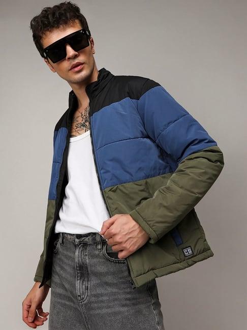 campus sutra multicolored regular fit quilted jacket