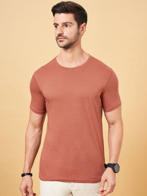 byford by pantaloons red clay slim fit t-shirt