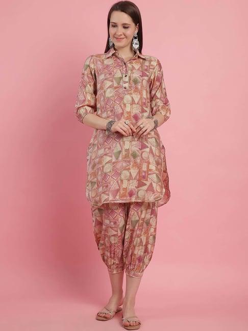 prakrti pink printed kurti salwar set