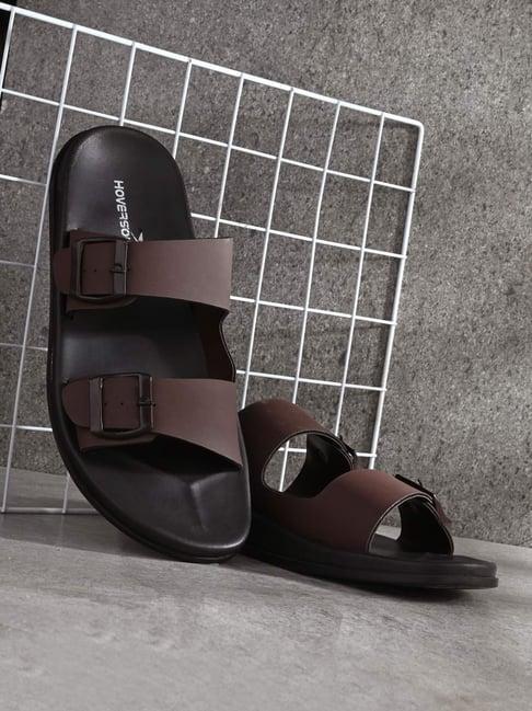 hoversole men's brown casual sandals