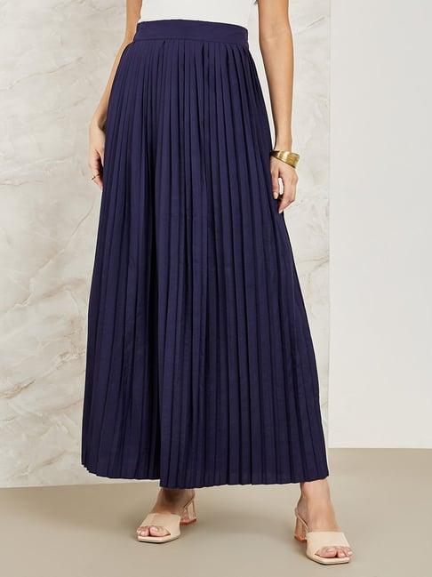 styli navy maxi skirt