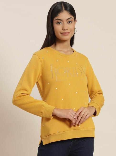 sweet dreams mustard printed sweatshirt