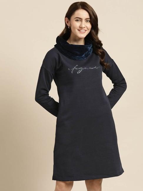 sweet dreams english navy plain night dress