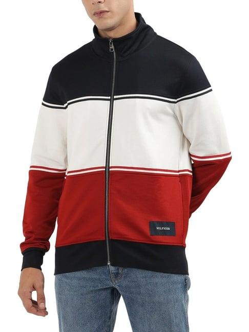 tommy hilfiger multicolor colour-block regular fit sweatshirt