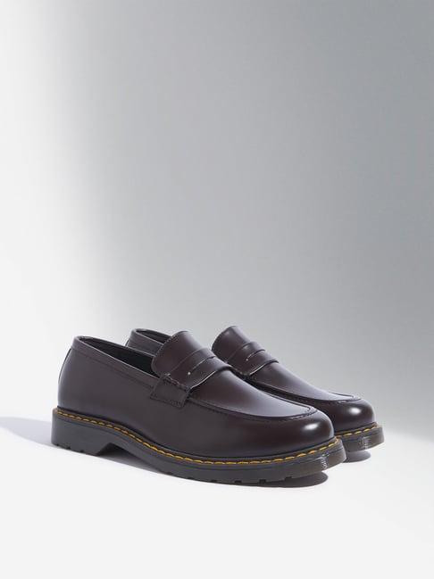 soleplay by westside maroon penny loafers