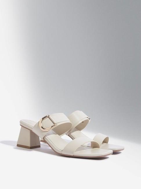 luna blu by westside ivory dual band sandals