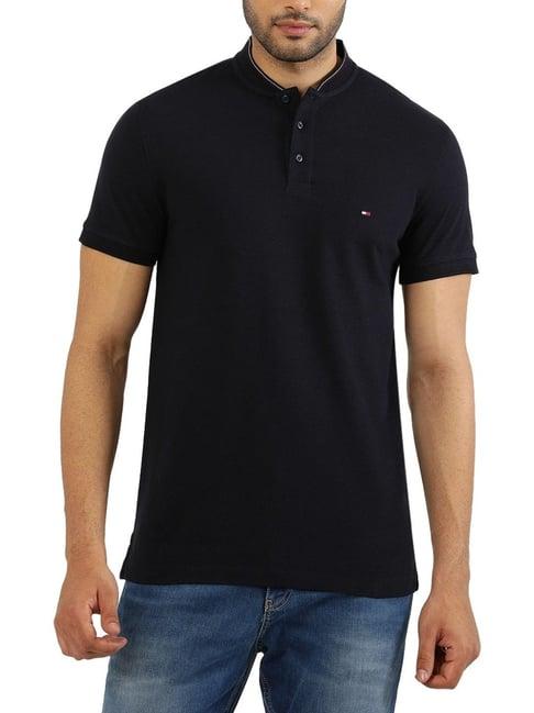 tommy hilfiger navy slim fit polo t-shirt