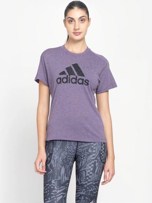 adidas purple printed sports t-shirt