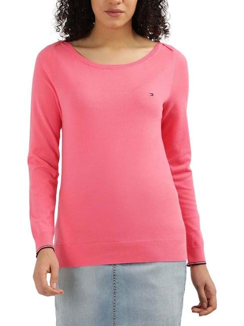 tommy hilfiger pink regular fit sweater