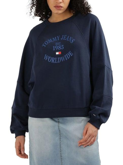 tommy hilfiger blue logo regular fit sweatshirt