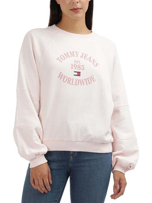 tommy hilfiger pink logo regular fit sweatshirt