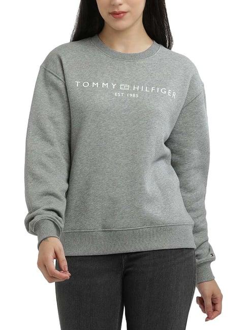 tommy hilfiger grey logo regular fit sweatshirt