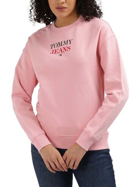 tommy hilfiger pink logo regular fit sweatshirt