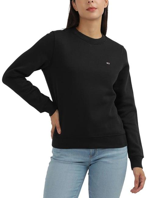 tommy hilfiger black regular fit sweatshirt