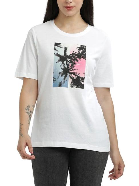 tommy hilfiger white graphic regular fit t-shirt