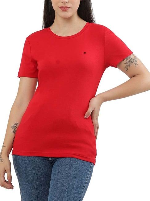 tommy hilfiger red regular fit t-shirt