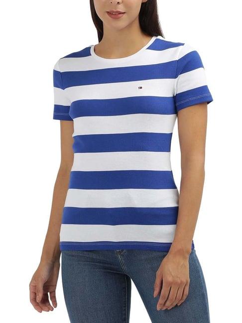 tommy hilfiger blue stripes regular fit t-shirt