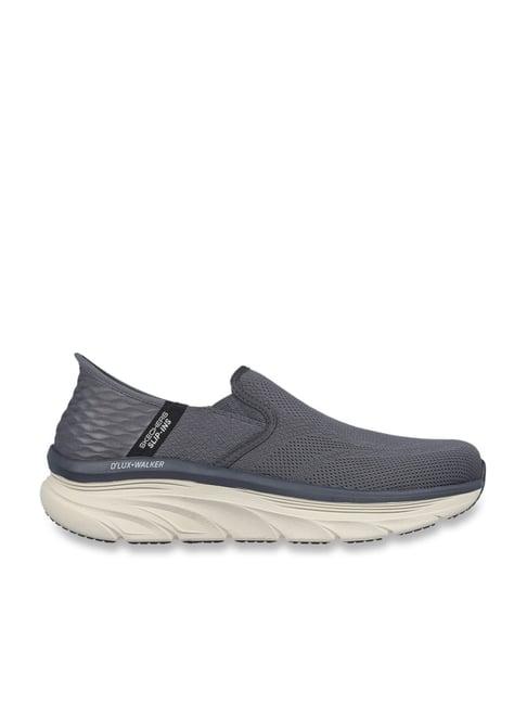 skechers men's ins rf: d'lux walker - orford charcoal grey casual sneakers