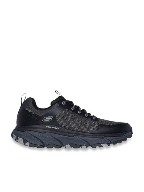 skechers men's d'lux journey black casual sneakers