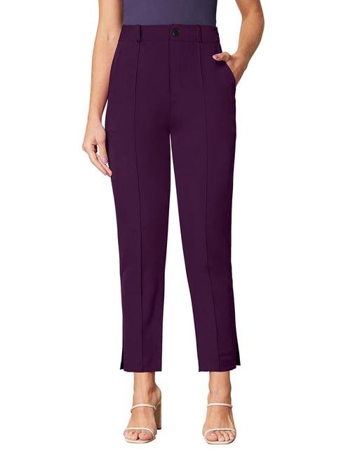 odette purple high rise pants