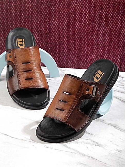 id men's tan casual sandals