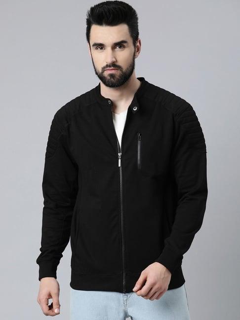 dixcy scott maximus black relaxed fit mandarin collar jacket