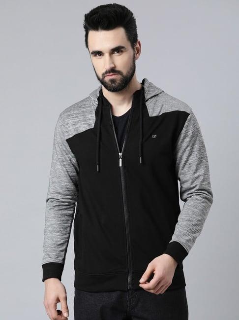 dixcy scott maximus jet black relaxed fit hooded sweatshirt