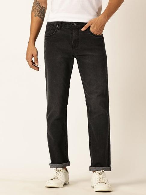 thomas scott black slim fit lightly washed jeans