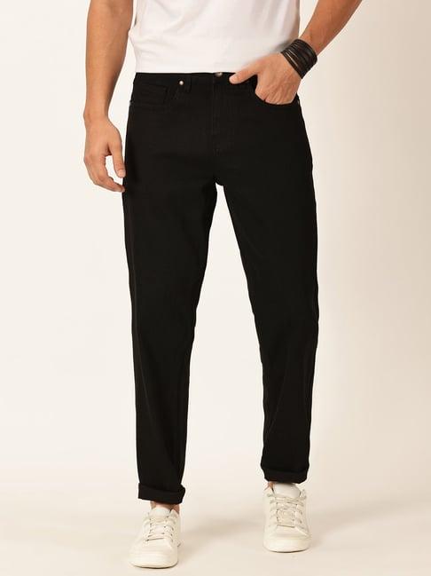 thomas scott black relaxed fit lightly washed jeans