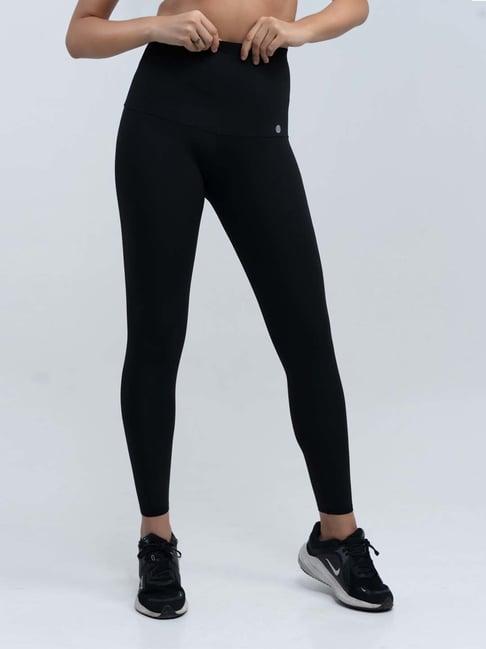 soie black plain sports tights