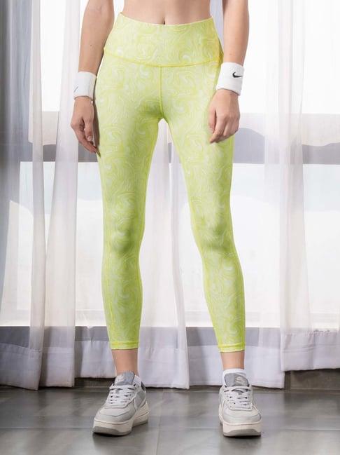 soie green printed sports tights