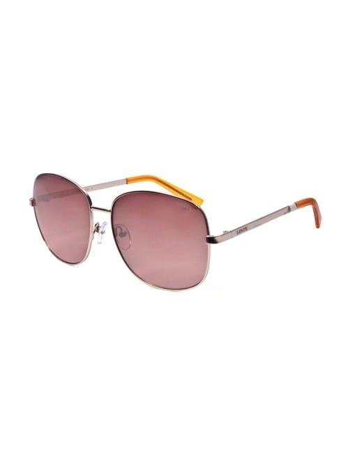 levi's dark brown cat eye uv protection sunglasses for women