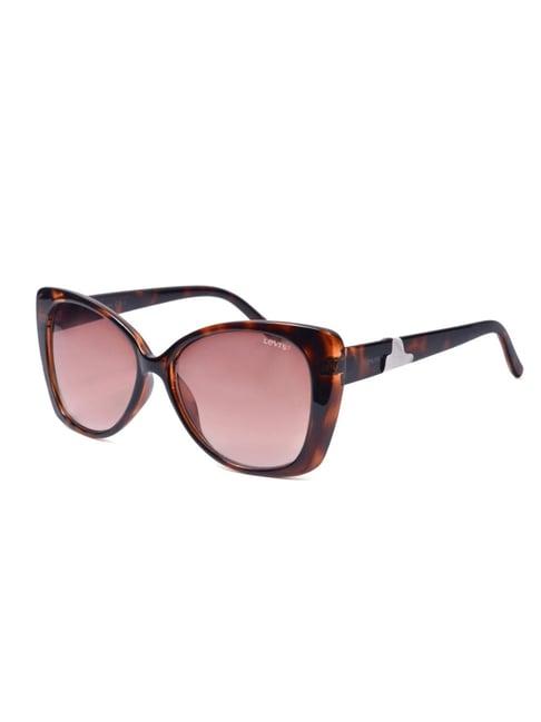 levi's light brown cat eye uv protection sunglasses for women