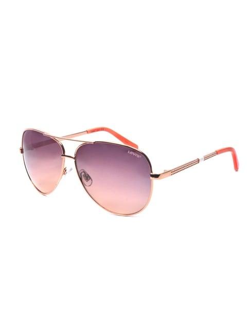 levi's brown square uv protection sunglasses for women