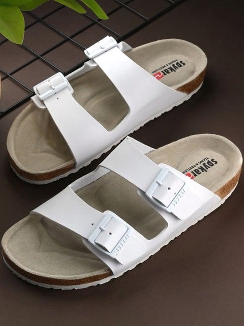 spykar men's guido white casual sandals