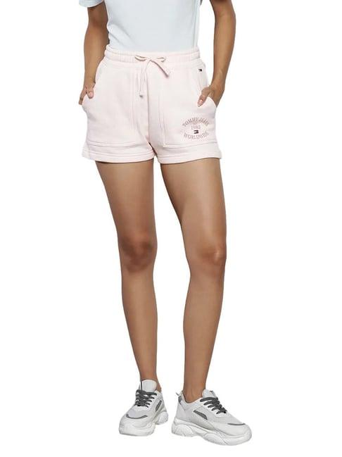 tommy hilfiger faint pink printed relaxed shorts