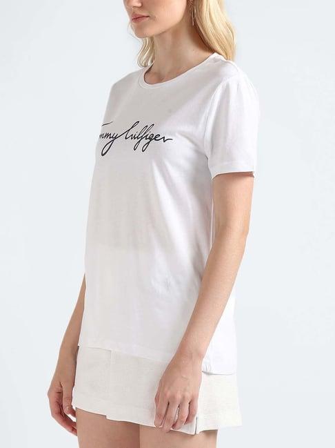 tommy hilfiger fresh white graphic regular fit t-shirt