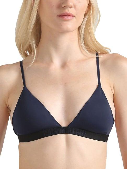 calvin klein underwear blue shadow solid regular fit bra