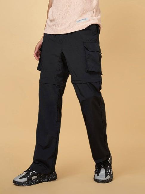 street 808 by pantaloons black loose fit convertible trackpants