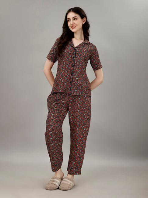 smarty pants multicolor floral print shirt with pyjamas